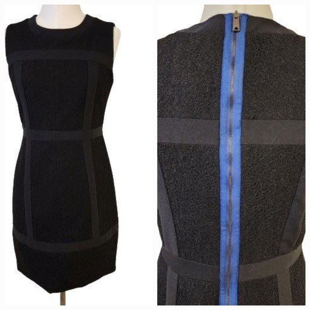 McGinn Boucle Black Sleeveless Classic Dress Size 10